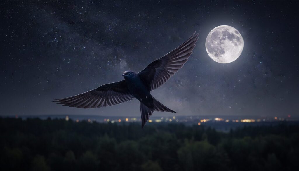 À la découverte du martinet noir : maître du ciel nocturne